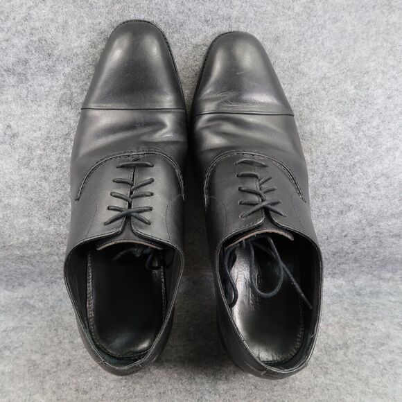 Hart Schaffner Marx Shoe Men 11 Oxford Cap Toe Formal Professional Classic Black - Picture 6 of 16